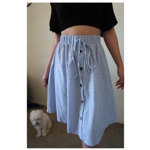 Light Blue midi skirt